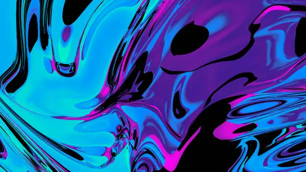 Photo of Abstact creative fluid colors backgrounds. Trendy Vibrant Fluid Colors. 3d render