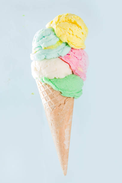 istock Stack of colorful ice cream scoops 1199858680