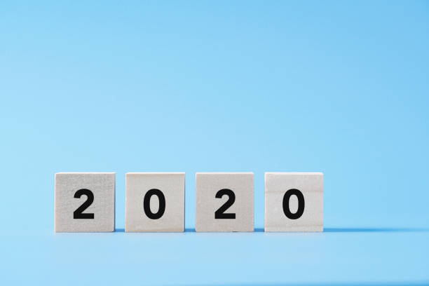 istock New Year concept with 2020 text on wood cube shape, copy space 1199861827