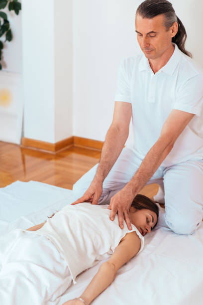 istock Woman having Shiatsu massage 1199865308