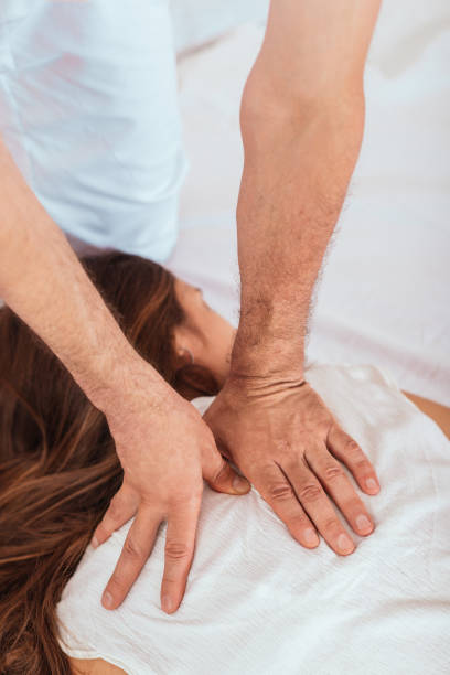 istock Woman having Shiatsu massage 1199865312