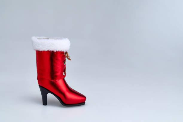 istock Red christmas high heels 1199865560