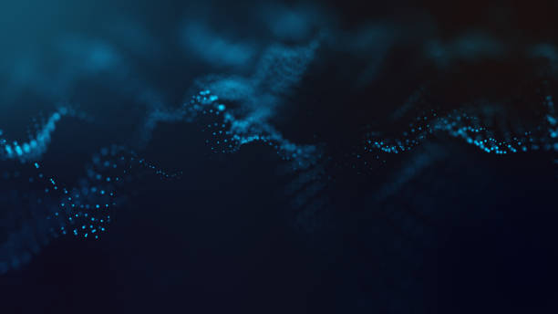 istock Abstract futuristic -  technology with polygonal shapes on dark blue background.  Design digital technology concept. 1199866040