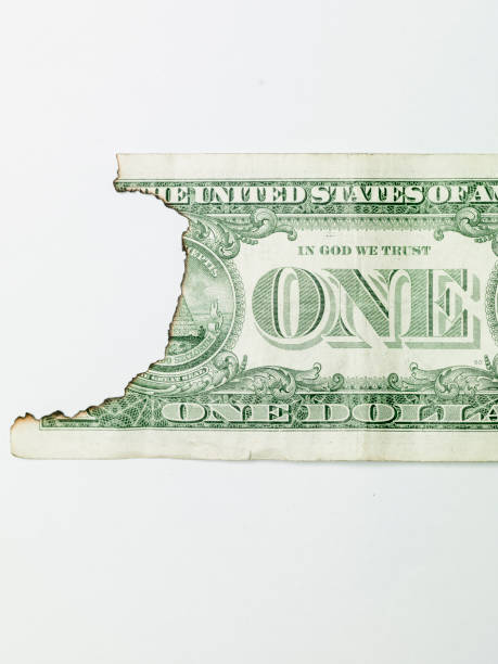 istock burnt one dollar bill on white background 1199870804
