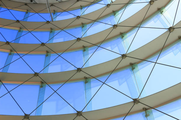 istock Glass built building constructed with wires 1199872928