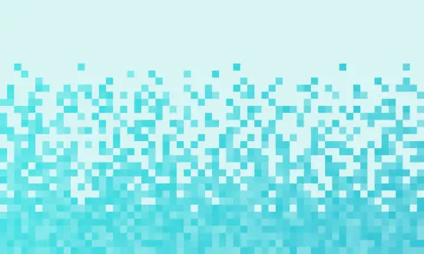 Vector illustration of Pixel Edge Transition Border