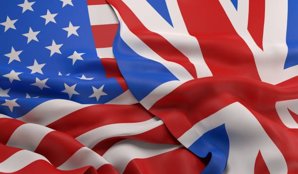 istock Flags of USA and Great Britain 1199877224