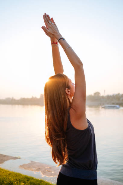 istock Beautiful woman with  practicing Yoga 1199879905