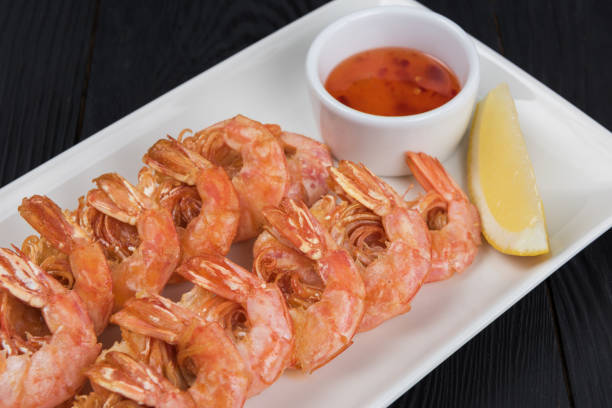 istock Fried tasty shrimps 1199881193