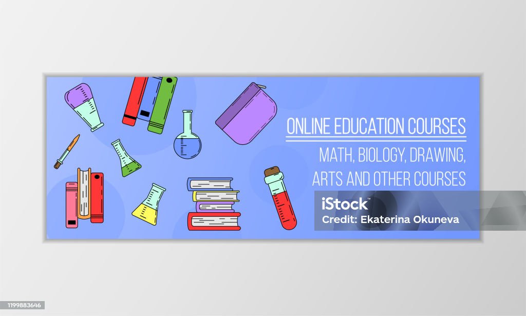 Development Courses Banner Vector Education Courses Banner Concept Modern Illustration For Design ...