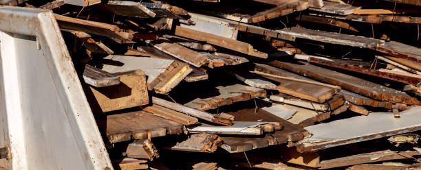 istock Panorama Container with wood recycling rubble 1199885636