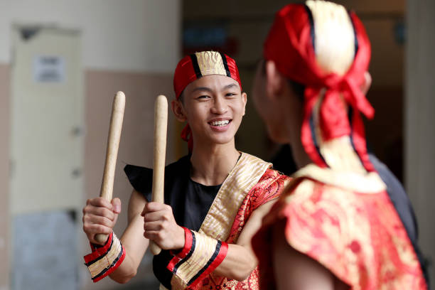 istock Chinese New Year: Traditional Chinese Drumming 1199887602