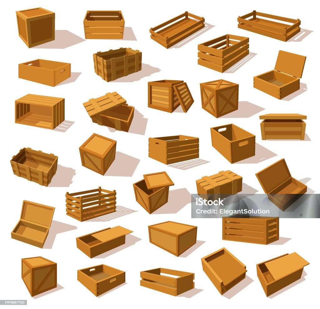 Material Box Simple Basic Rgb Stock Illustration - Download Image Now - Box - Container ...