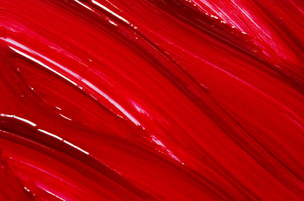 istock Smear and texture of red lipstick or acrylic paint. - Image 1199888687