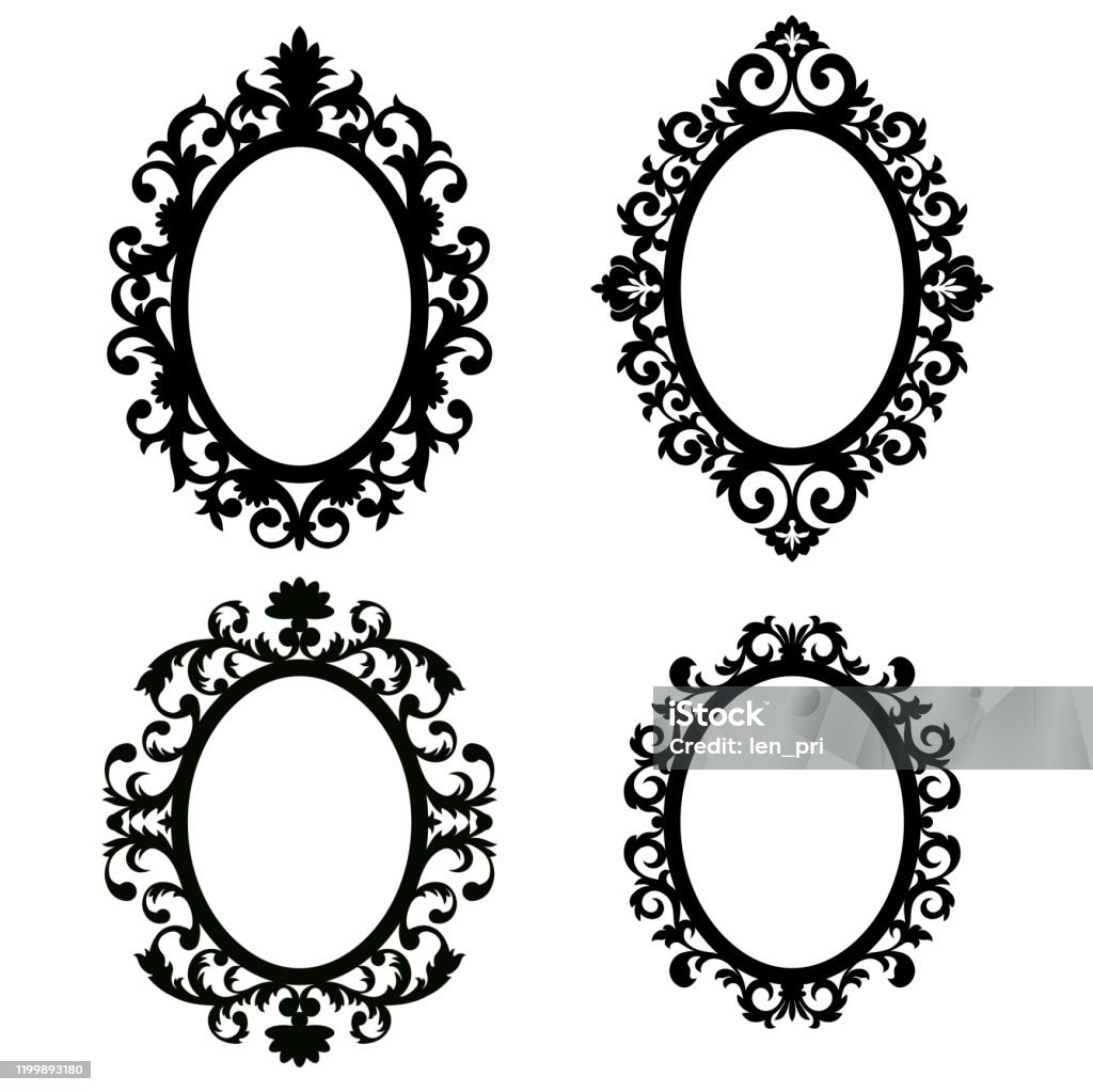 Mirror Frames Stock Illustration - Download Image Now - Ellipse, Border -  Frame, Mirror - Object - iStock
