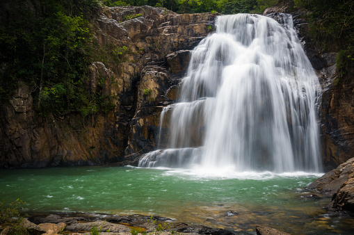 Madakaripura Waterfall in Java, Indonesia.