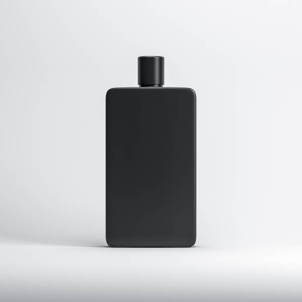 istock Black Plastic or glass Bottle Mockup isolated on white background 1199895978