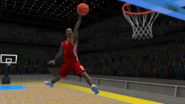 istock Fans recognize the pose of this great basketball dunk 3d render 1199896497