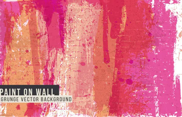 Vector illustration of Abstract grunge painted wall - 02