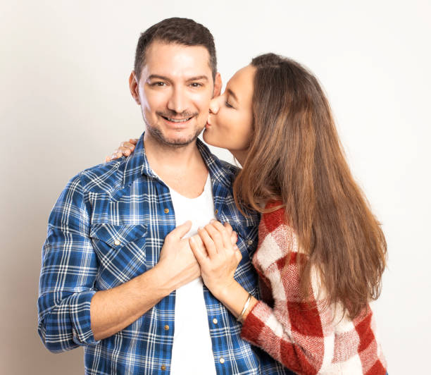 istock Pretty loving couple celebrating Valentine's day 1199899132