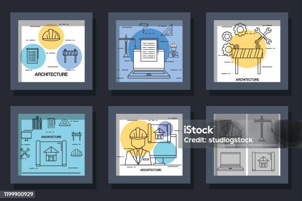 Building Consultation Vector Architecture And Construction Set Vector Design Stock Illustration ...