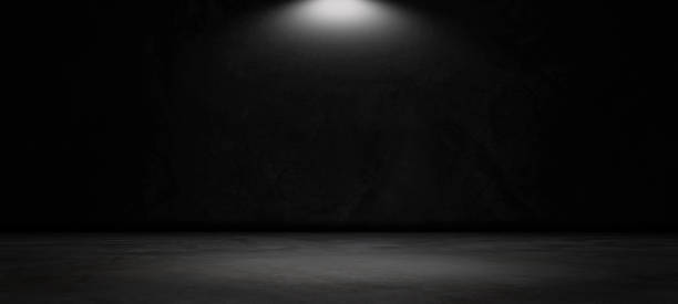 istock Black, dark and gray abstract cement wall and studio room , interior texture for display products. wall background. 1199906026
