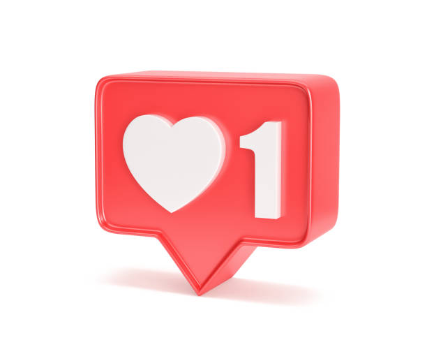 istock Social media notification icon isolated on white 1199910221