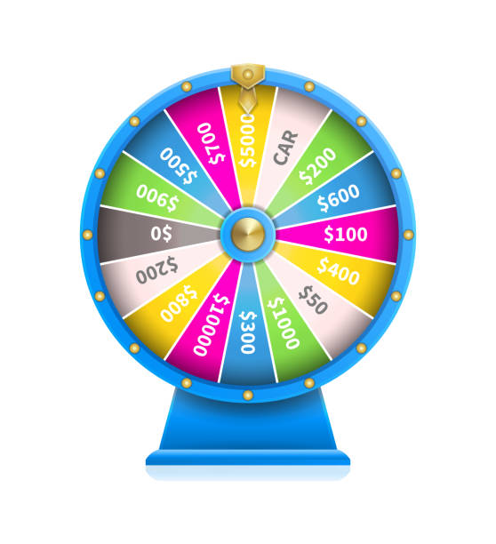 ilustrações de stock, clip art, desenhos animados e ícones de fortune wheel of luck automatic gambling machine - wheel incentive spinning luck