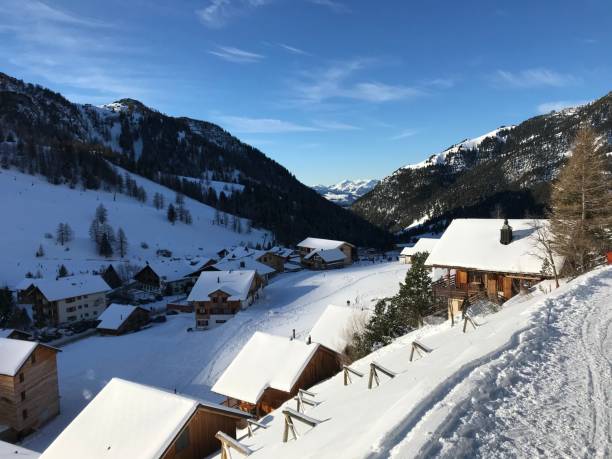 istock Snow village Malbun 1199917629