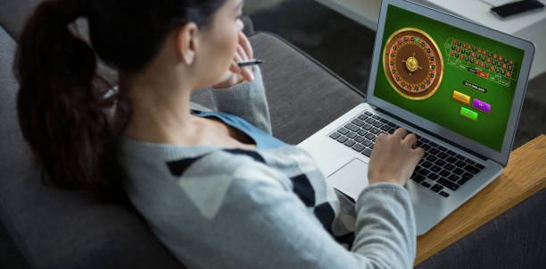 Composite image of online roulette game