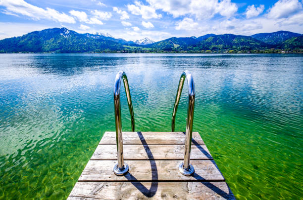 озеро тегернзее - бавария - германия - tegernsee lake tegernsee lake mountain стоковые фото и изображения