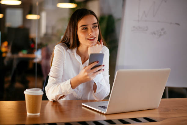 istock Business woman working on the computer in the office 1199927856