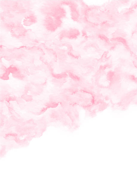 istock Hand painted watercolor texture background for cards and wedding invitations. Vector. Top border template in pink color. 1199929507