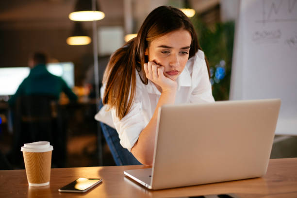 istock Business woman working on the computer in the office 1199929561