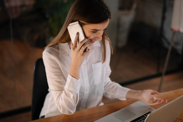 istock Business woman working on the computer in the office 1199930606