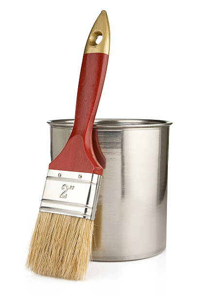 istock paint buckets and paintbrush isolated on whit 119993127