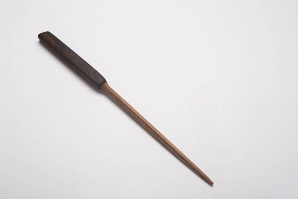 istock Wooden hairpin isolated on white 1199932172