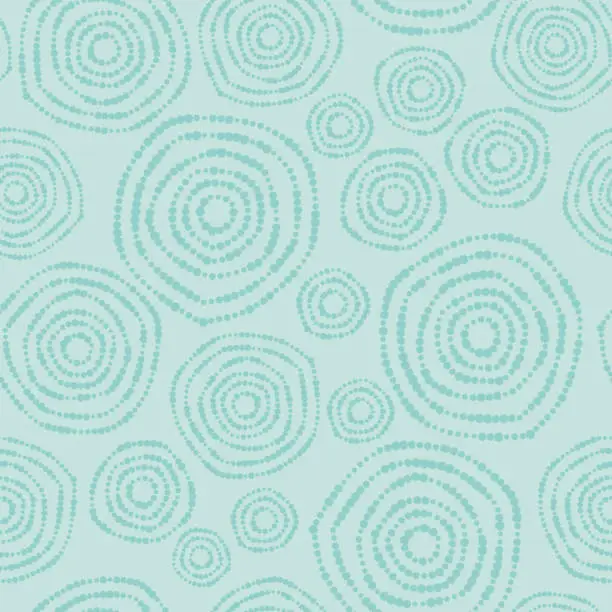 Vector illustration of Circles Nature Seamless Background Pattern