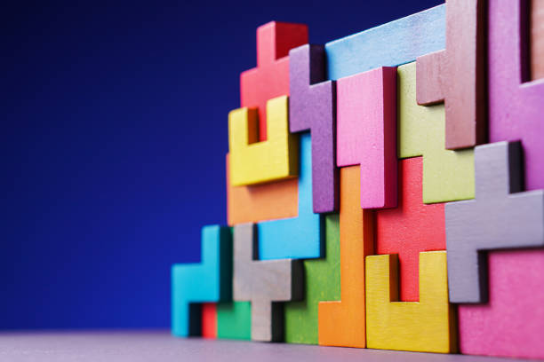 istock Geometric shapes on blue background. 1199942627