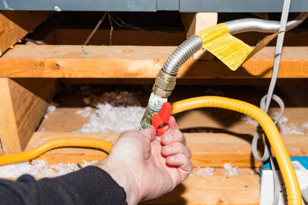 家庭内の天然ガスライン用ハンドターニング安全弁 - valve natural gas gas pipe gas ストックフォトと画像