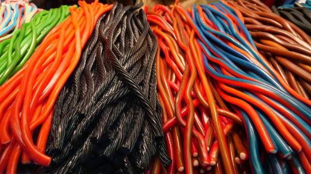 istock Colorful sugar cords and liquorice cords 1199948762