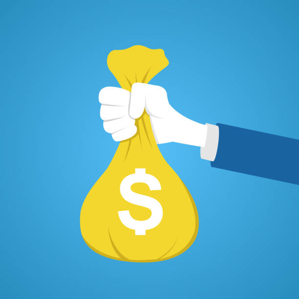 istock Businessmen holding money bag,saving money concept 1199949631
