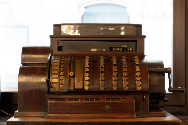 istock old ancient wood cash register 1199952133