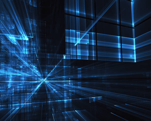 istock Fractal background for use in creativity and design projects. Technological fractal. Abstract 3D illustration 1199953783