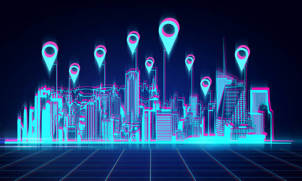 istock Digital night city wallpaper 1199954084