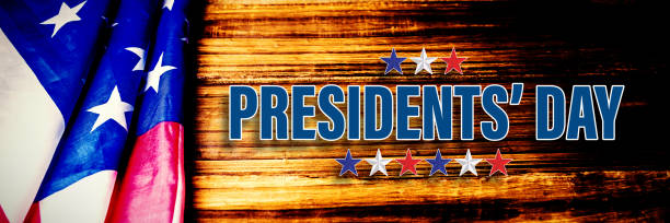 istock Composite image of presidents day. vector typography, stars 1199955277