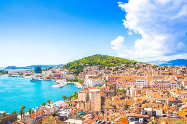 istock Split, Croatia. View on Split town and Marjan hill, warm summer sunny day. 1199957801