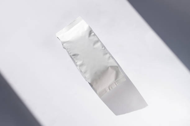 istock Blank foil pouch bag isolated on white background. 1199961480