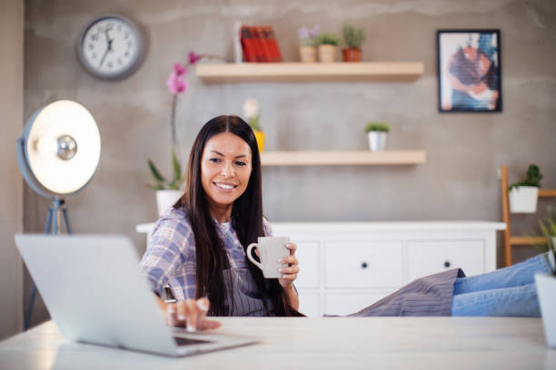 istock Young woman freelancer. 1199962081