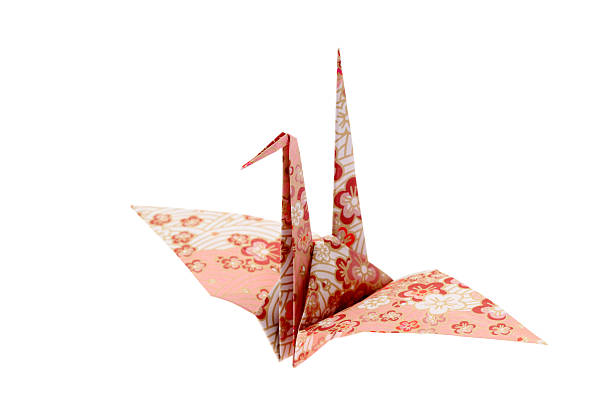 A beautiful and flower patterned origami bird